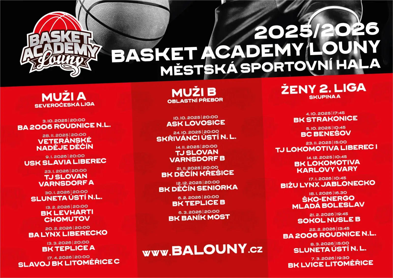 Pozvánka na utkání mužů a žen