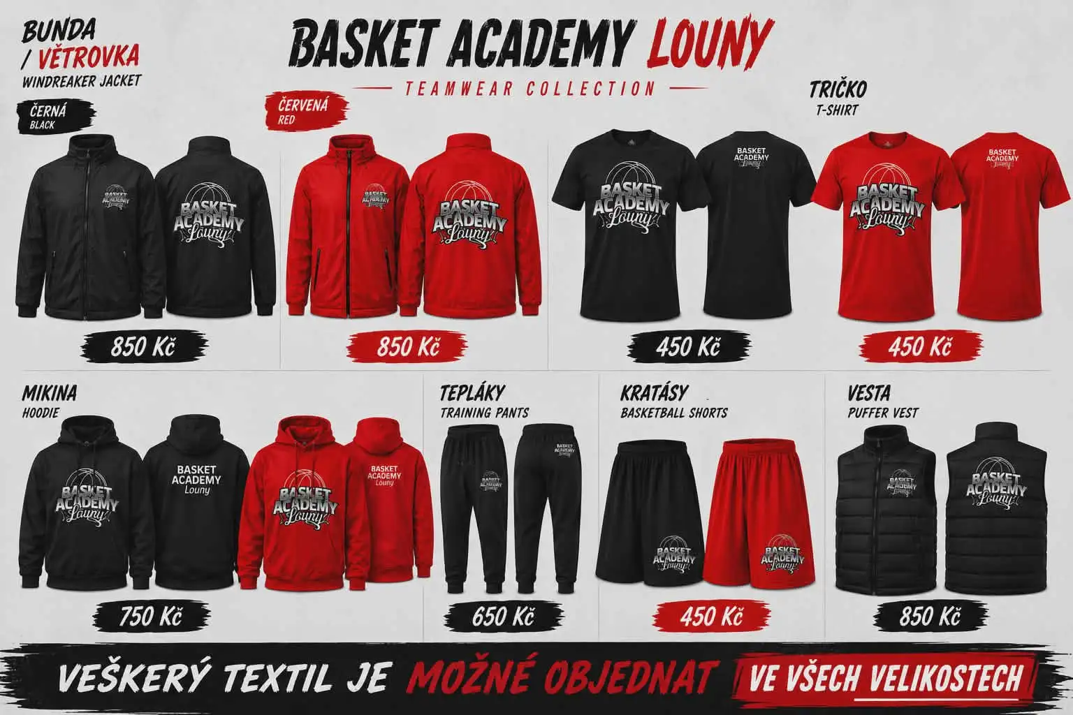NOVÝ MERCH BASKET ACADEMY LOUNY