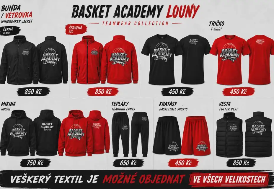 NOVÝ MERCH BASKET ACADEMY LOUNY